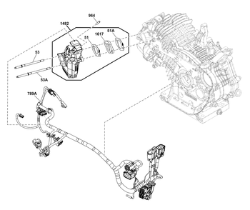 Throttle Body Group Diagram and Parts List for 25E337-0030-G1  Briggs and Stratton Engine